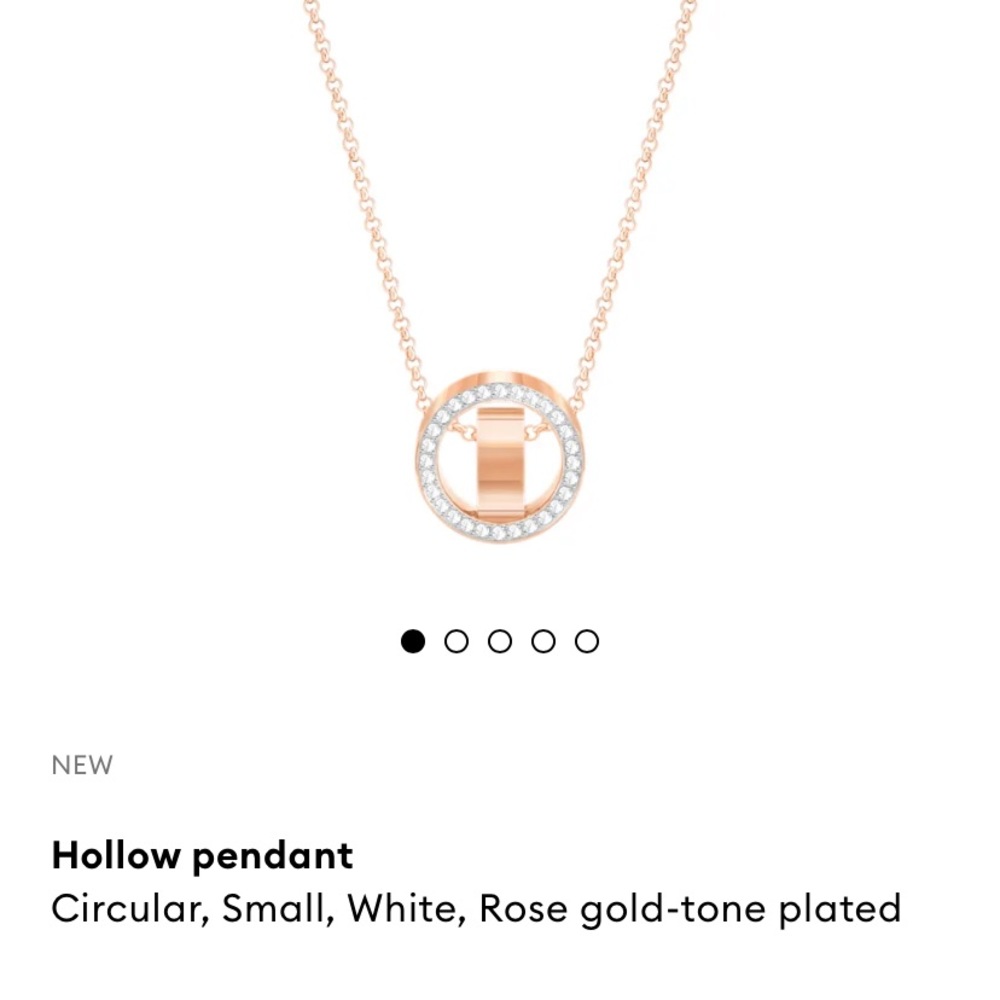 SOLD Swarovski Hollow Pendant - Rose Gold - Picture 7 of 11